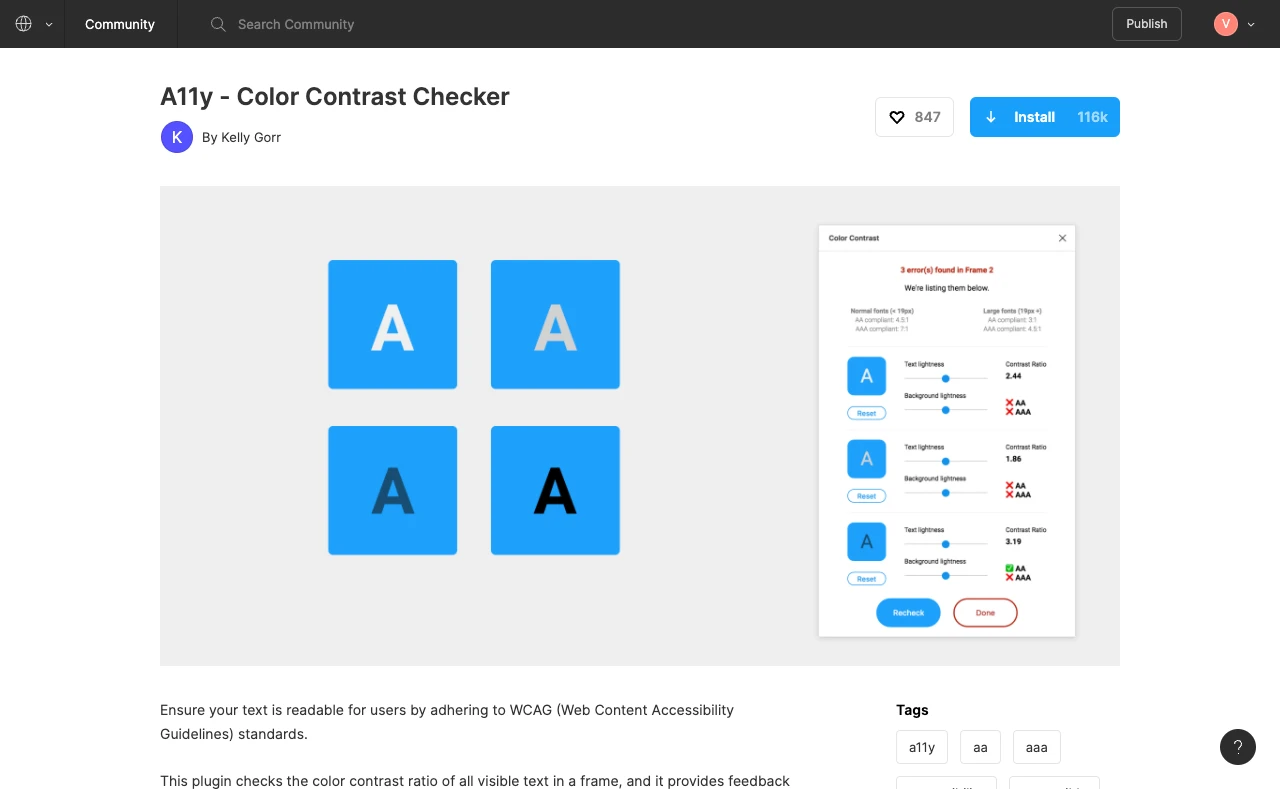 Image from Color Contrast Checker